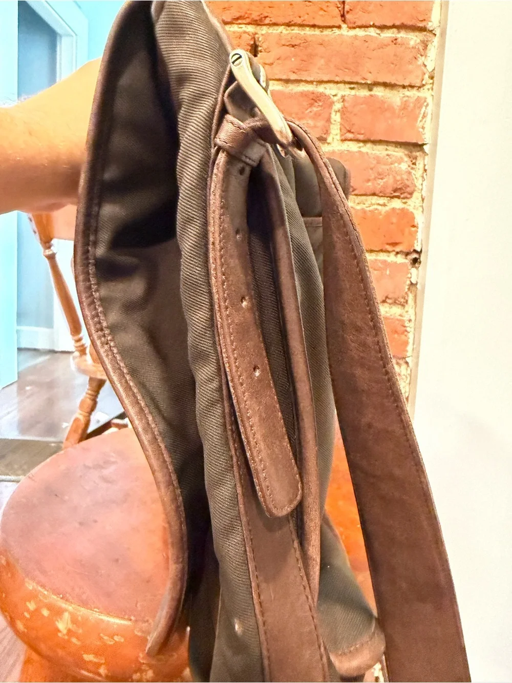 Vintage Coach 5109 Nylon Leather Messenger Bag Brown Crossbody Laptop Courier